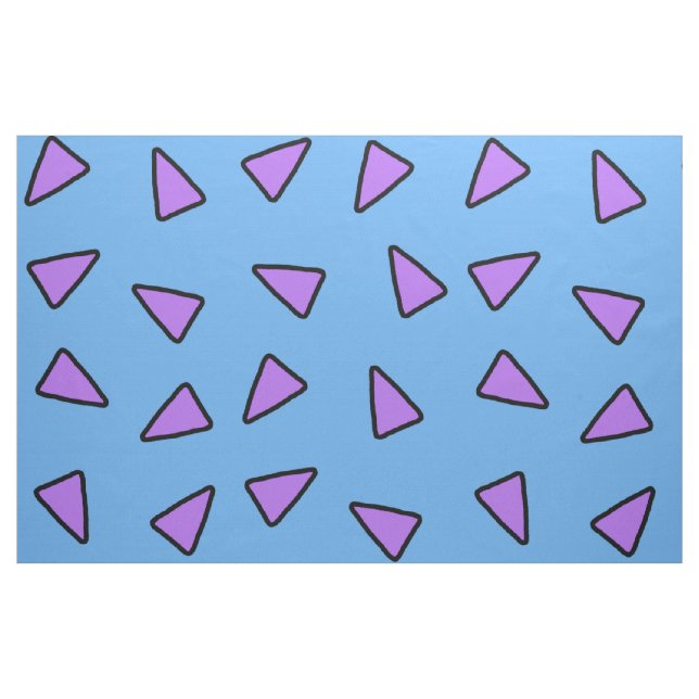 Tecido Triângulos geométricos do estilo de Rocko azuis e (Jarda)