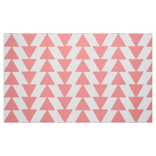 Tecido Triângulos perspicazes - Cor-de-rosa macio em bran (Fat Quarter)