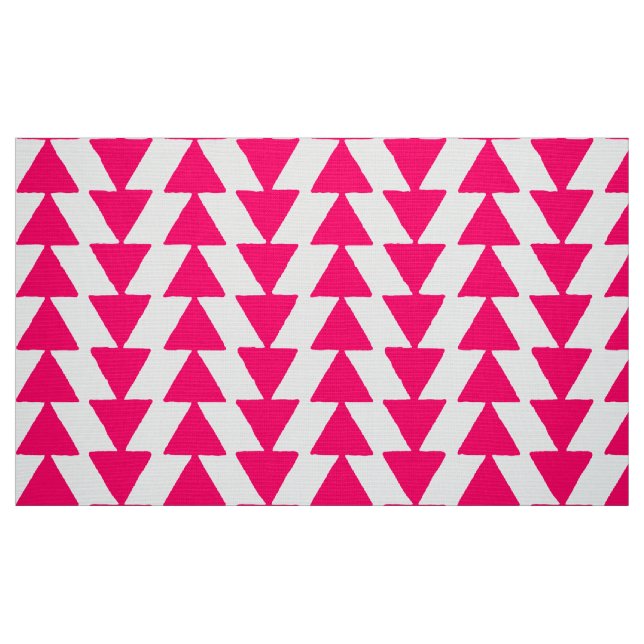 Tecido Triângulos perspicazes - Vermelho neon em branco (Fat Quarter)