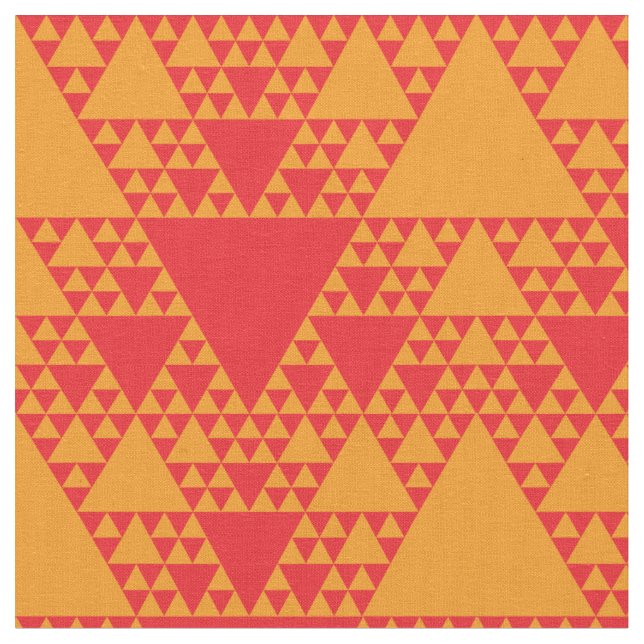 Tecido Triângulos Sierpinski - Quente (Detalhe)