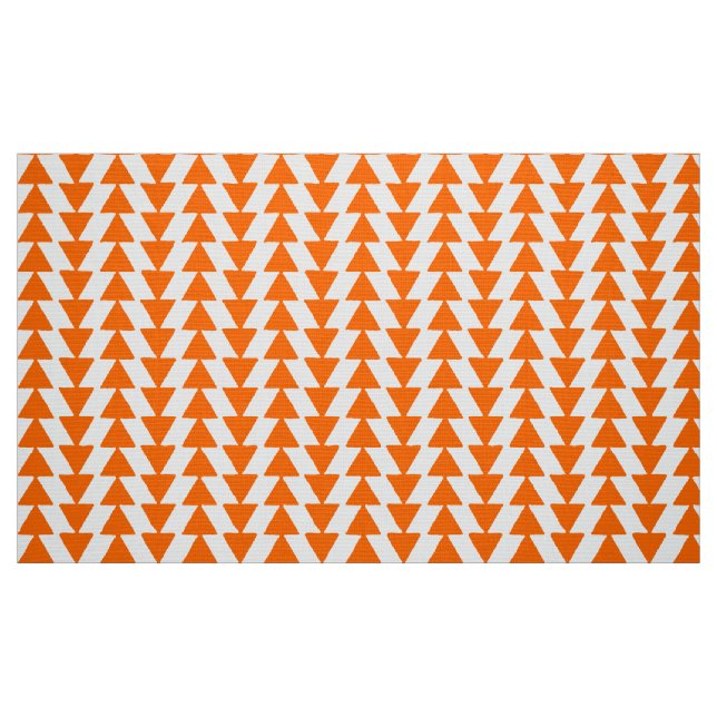 Tecido Triângulos Visuais - Laranja em Branco (Fat Quarter)