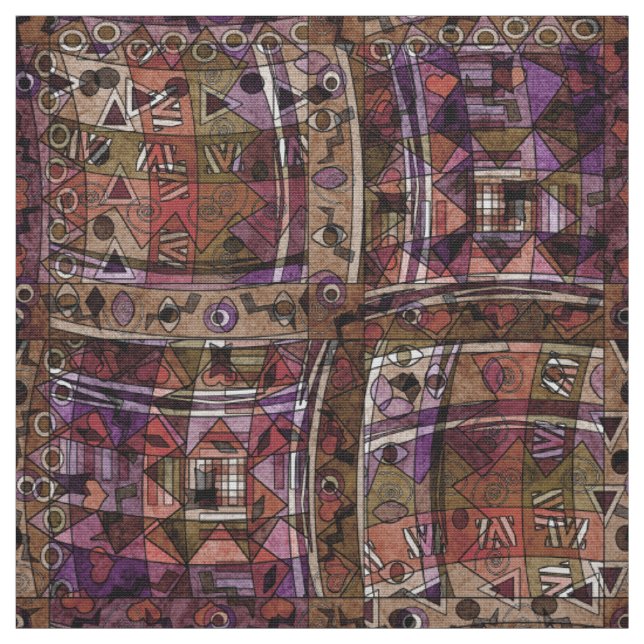 Tecido Tribal abstrato africano fascinante (Modelo)