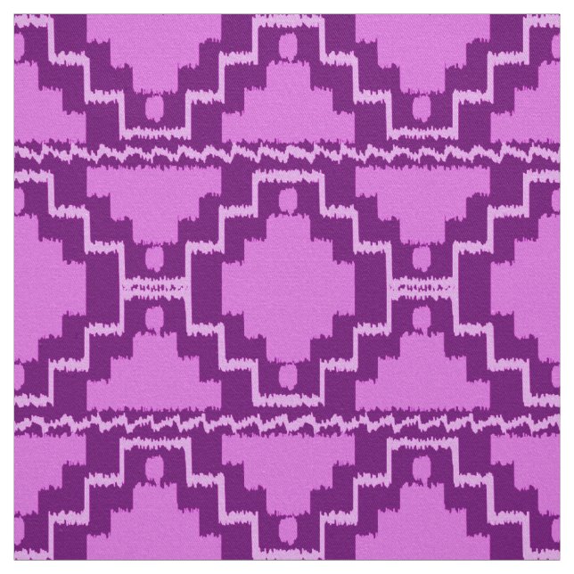 Tecido Tribal asteca de Ikat - roxo e violeta Amethyst (Modelo)