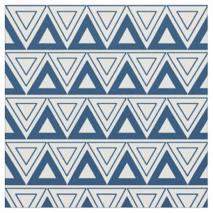 Tecido tribal azul do triângulo por Stickelberry