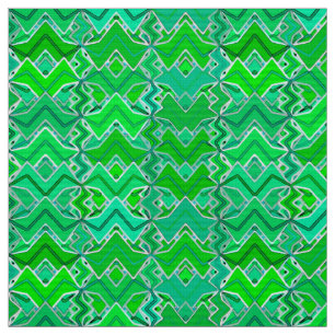 Tecido Tribal Batik Impressão, Jade Green e Verde limão