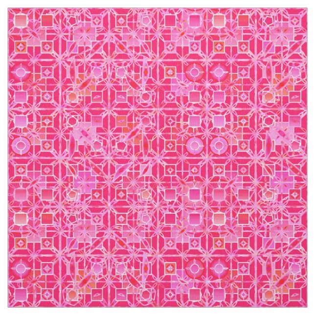 Tecido Tribal Batik - tons de fúcsia rosa (Modelo)