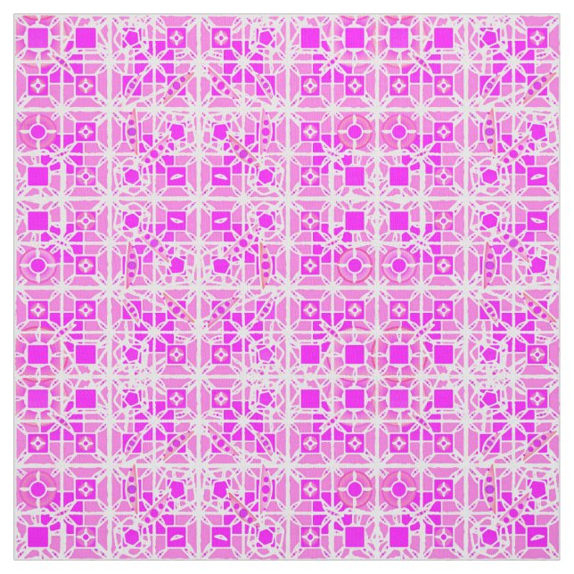 Tecido Tribal Batik - tons de rosa e orquídea (Modelo)