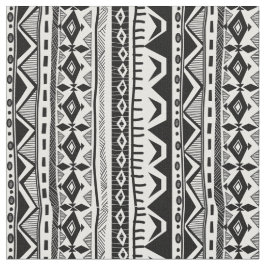 Tecido tribal branco preto do impressão da listra