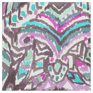 Tecido tribal da aguarela bárbara de Boho da pena