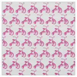 Tecido Triciclo de criança rosa