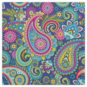 Tecido Trippy Hippy Retro Paisley