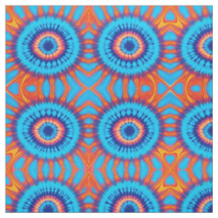 Tecido Trippy Tie Retro Blue & Orange