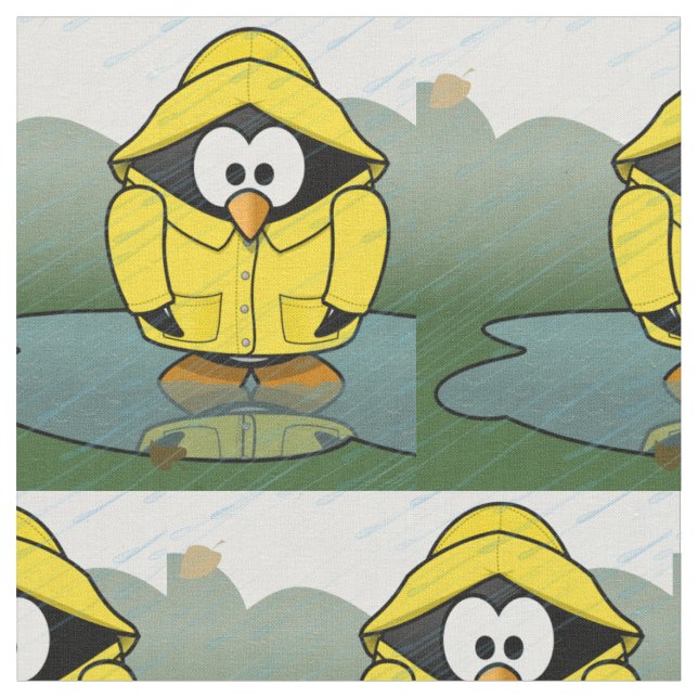 Tecido Trocando Rainy Day Pinguin Thunder_Cove (Detalhe)