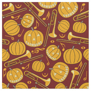 Tecido Trombones Halloween Pumpkin Patterno