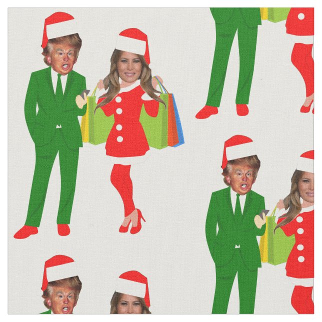 Tecido tropete de papais noeis da melania (Detalhe)