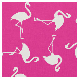 Tecido Tropical de Impressão Flamingo Cor Rosa