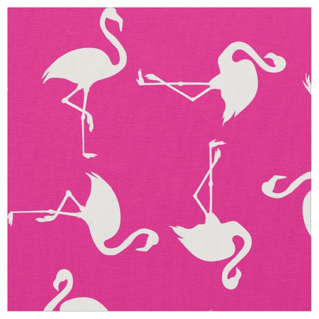 Tecido Tropical de Impressão Flamingo Cor Rosa (Detalhe)