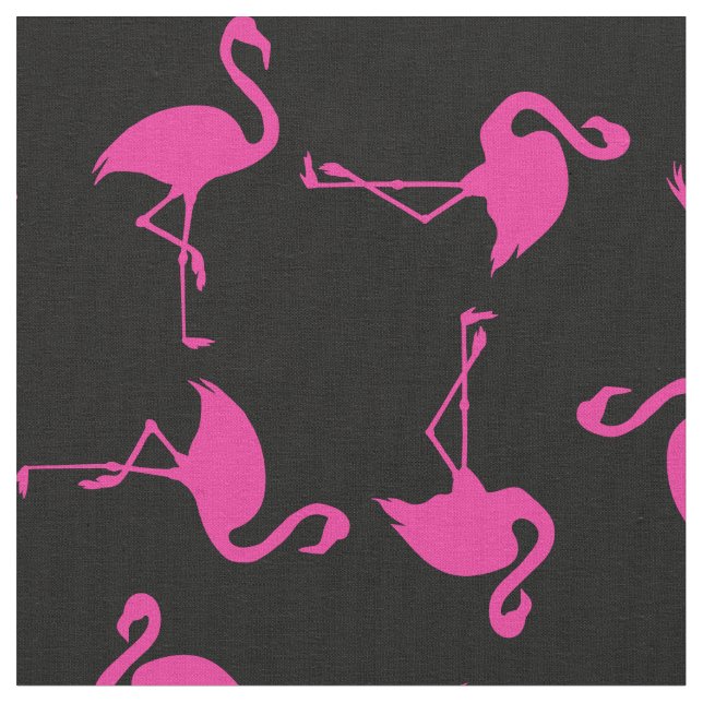 Tecido Tropical de Impressão Flamingo Cor Rosa (Detalhe)