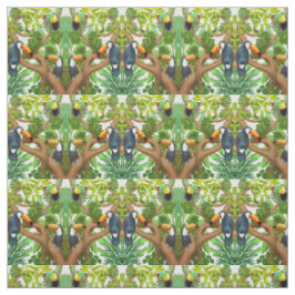 Tecido tropical dos pássaros de Toucan