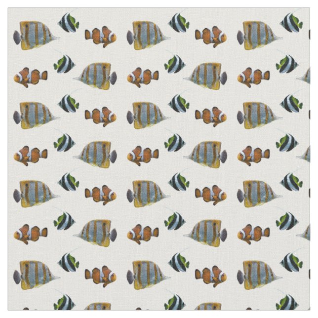 Tecido Tropical Fish Frenzy (escolha a cor) (Detalhe)