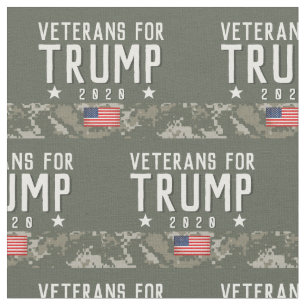 Tecido Trump 2020 Veteranos para Trump Camo