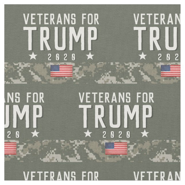 Tecido Trump 2020 Veteranos para Trump Camo (Detalhe)