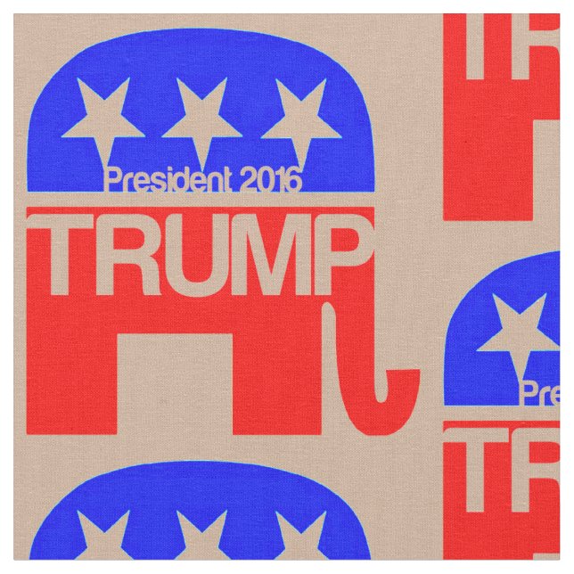 Tecido Trump Para O Presidente Elefante De 2016 (Detalhe)