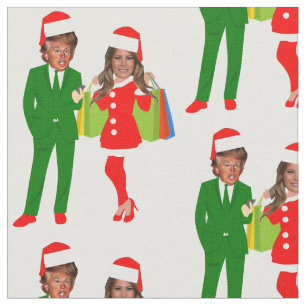 Tecido trunfo do papai noel de Melania