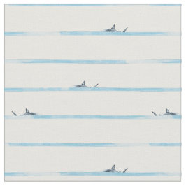 Tecido Tubarão de Listras Perigosas no mar água profunda