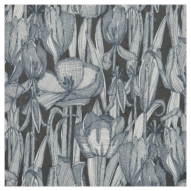 Tecido tulip decay indigo (Modelo)