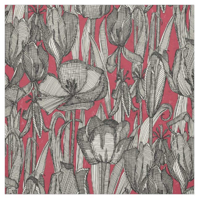 Tecido tulip decay red (Modelo)