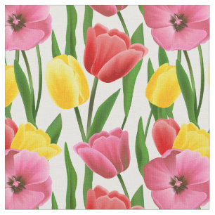 Tecido Tulipas bonito de Primavera