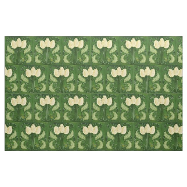 Tecido - Tulipas Brancas Vintage (Fat Quarter)
