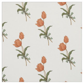 Tecido Tulipas coloridas do pêssego do Buquê Tulip
