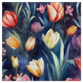 Tecido Tulipas de Aquarela (Abstrato)