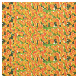 Tecido Tulipas de laranja