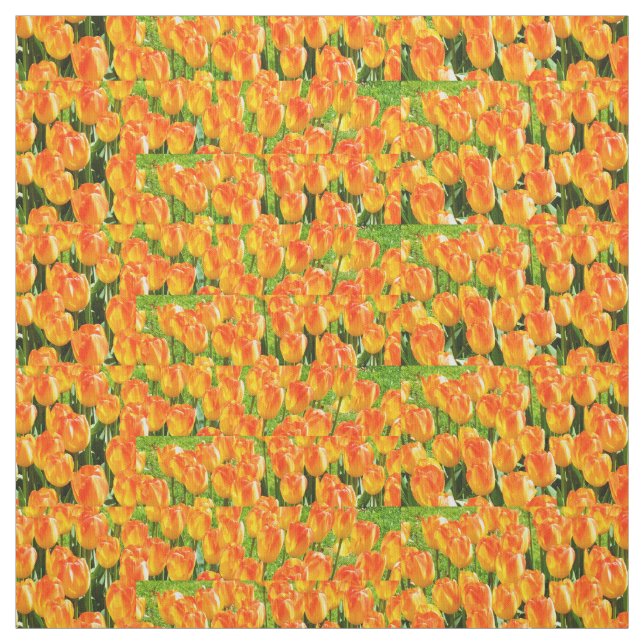 Tecido Tulipas de laranja (Modelo)