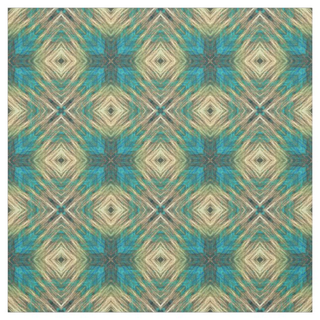 Tecido Turquesa Aztec Aztec Padrão Mosaico Aztec Aztec (Modelo)