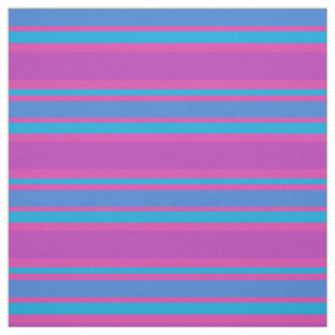 Tecido Turquesa, azul, magenta, teste padrão listrado