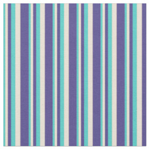 Tecido Turquesa, Bisque e Azul Escuro Colorido