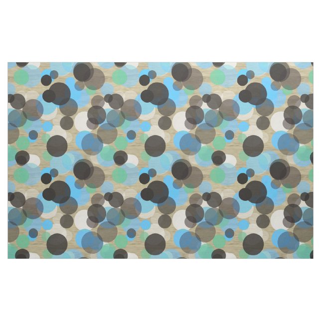 Tecido Turquesa Branca Padrão de Bolinhas de Casa Faux Ma (Fat Quarter)