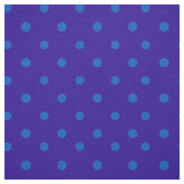 Tecido Turquesa chique no teste padrão de bolinhas azul (Modelo)