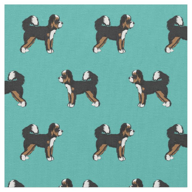 Tecido Turquesa de cão bernedoodonte (Detalhe)