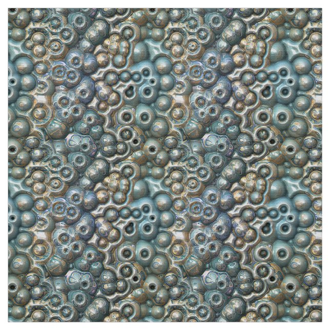 Tecido Turquesa E Padrão Dourado (Modelo)