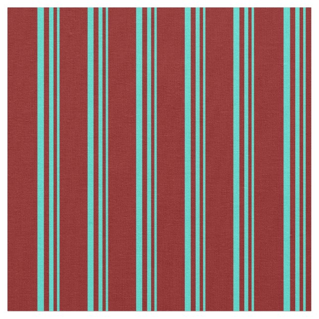 Tecido Turquesa e Padrão Maroon de Stripes (Detalhe)