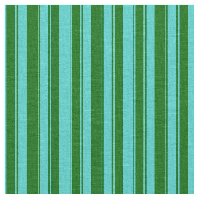 Tecido Turquesa e Padrão Verde Escuro Colorido (Detalhe)