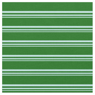 Tecido Turquesa e padrão verde escuro riscado