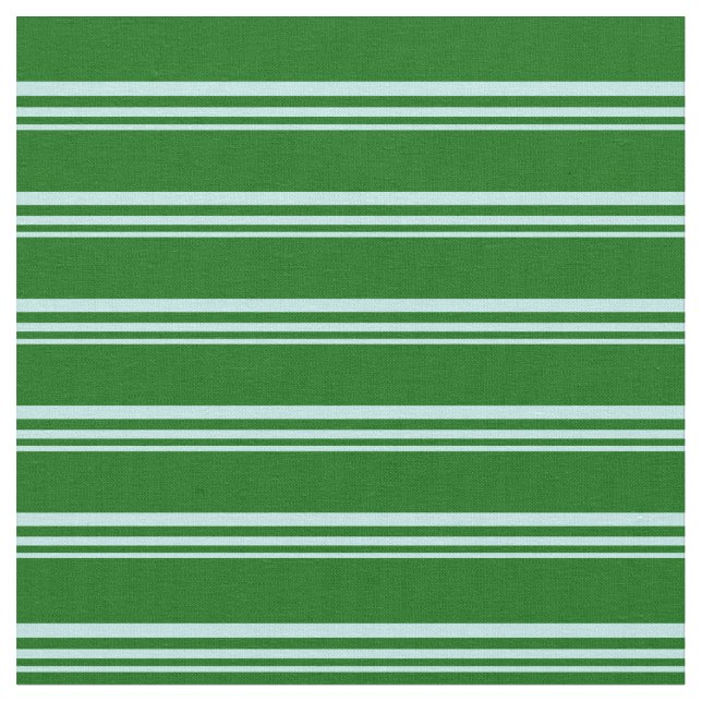 Tecido Turquesa e padrão verde escuro riscado (Detalhe)