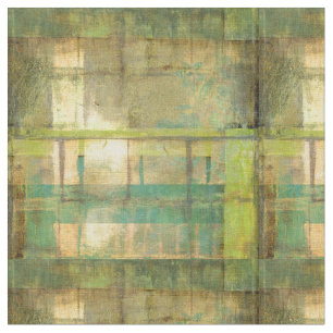 Tecido Turquesa e pintura Abstrato verde