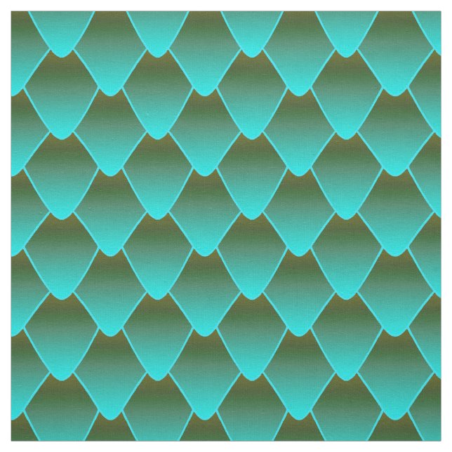 Tecido Turquesa - Escalas de Dragões de Ombre (Modelo)
